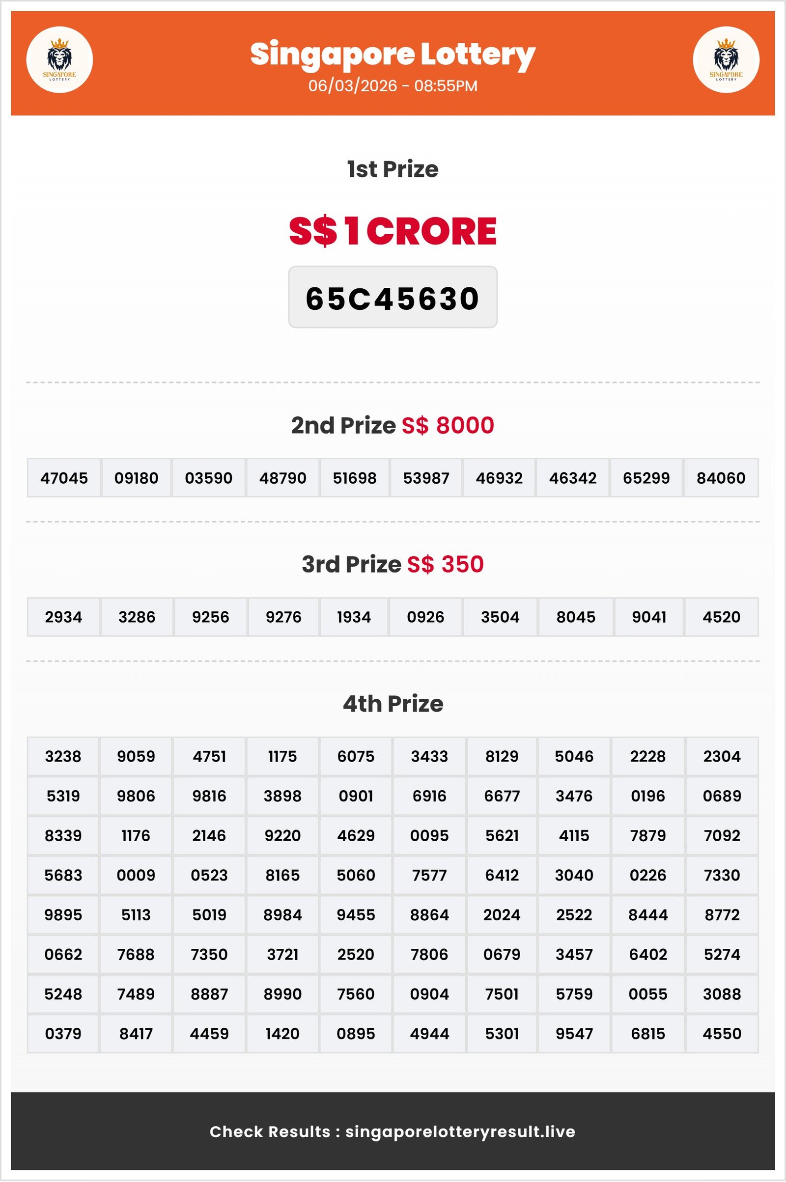 Thumbnail for 06/03/2026 Result | 08:55 PM